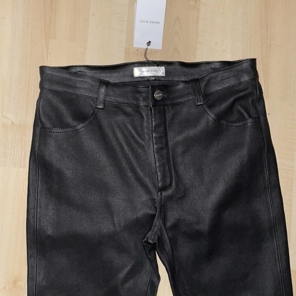 NWT Anine Bing the Jagger leather pant genuine lamb trousers black size M - Picture 6 of 16